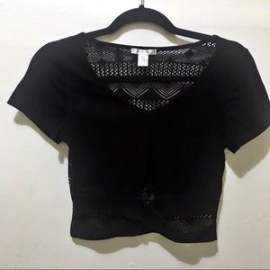 5for30 Bozzolo Black v-neck short sleeve c…